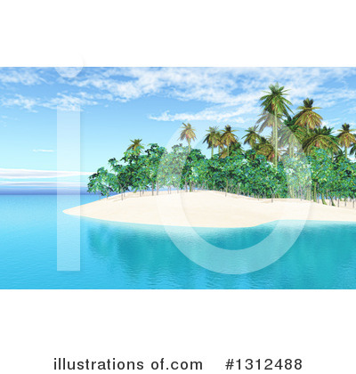 Royalty-Free (RF) Island Clipart Illustration by KJ Pargeter - Stock Sample #1312488