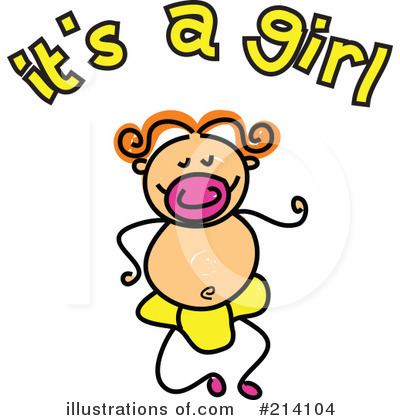 girl image clipart. Royalty-Free (RF) Its A Girl Clipart Illustration by Prawny - Stock Sample