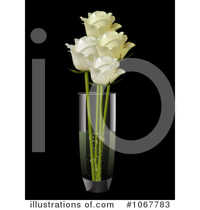 Royalty-Free (RF) Ivory Rose Clipart Illustration by elaineitalia - Stock Sample #1067783