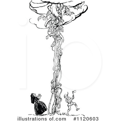 Royalty-Free (RF) Jack And The Beanstalk Clipart Illustration by Prawny Vintage - Stock Sample #1120603