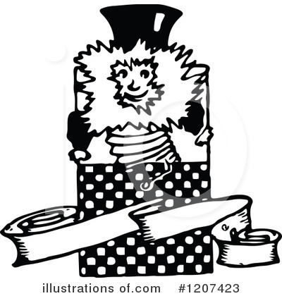 Royalty-Free (RF) Jack In The Box Clipart Illustration by Prawny Vintage - Stock Sample #1207423