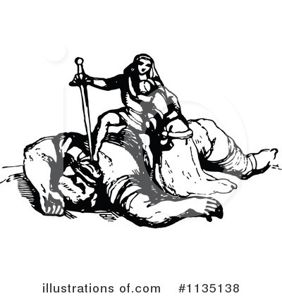 Royalty-Free (RF) Jack The Giant Killer Clipart Illustration by Prawny Vintage - Stock Sample #1135138