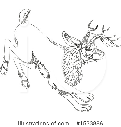 Royalty-Free (RF) Jackalope Clipart Illustration by patrimonio - Stock Sample #1533886