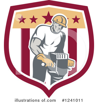 Royalty-Free (RF) Jackhammer Clipart Illustration by patrimonio - Stock Sample #1241011
