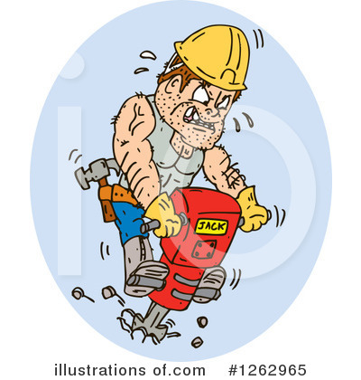 Royalty-Free (RF) Jackhammer Clipart Illustration by patrimonio - Stock Sample #1262965