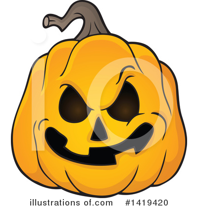 Royalty-Free (RF) Jackolantern Clipart Illustration by visekart - Stock Sample #1419420