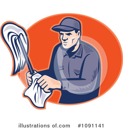 Royalty-Free (RF) Janitor Clipart Illustration by patrimonio - Stock Sample #1091141