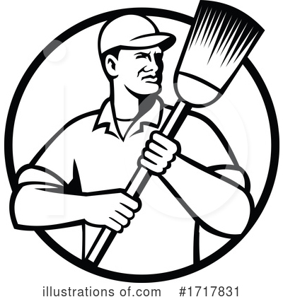 Royalty-Free (RF) Janitor Clipart Illustration by patrimonio - Stock Sample #1717831