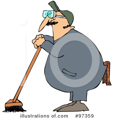 Royalty-Free (RF) Janitor Clipart Illustration by djart - Stock Sample #97359