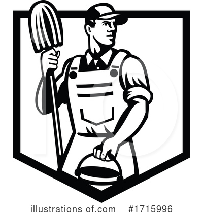 Royalty-Free (RF) Janitorial Clipart Illustration by patrimonio - Stock Sample #1715996