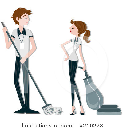Royalty-Free (RF) Janitors Clipart Illustration by BNP Design Studio - Stock Sample #210228