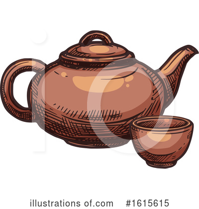 Tea Pot Clipart #1615615 by Vector Tradition SM
