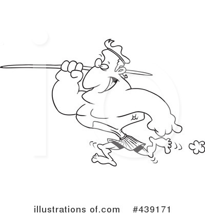 Royalty-Free (RF) Javelin Clipart Illustration by toonaday - Stock Sample #439171