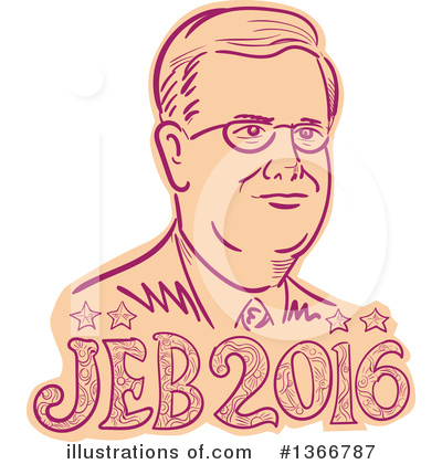 Royalty-Free (RF) Jeb Bush Clipart Illustration by patrimonio - Stock Sample #1366787