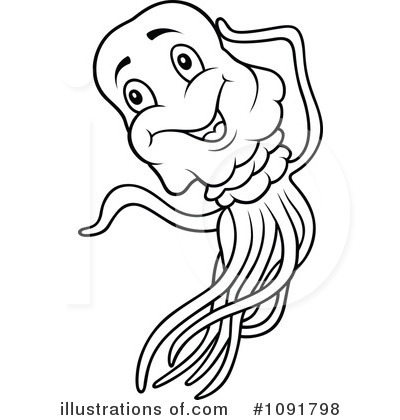 Royalty-Free (RF) Jellyfish Clipart Illustration by dero - Stock Sample #1091798
