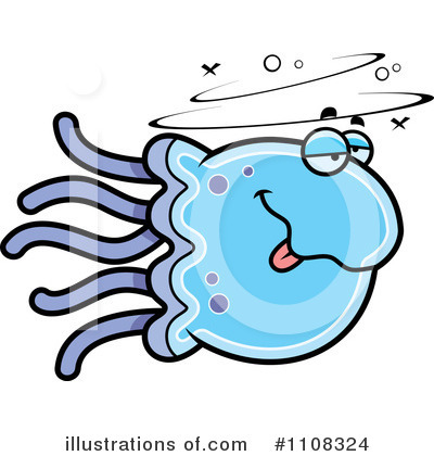 Royalty-Free (RF) Jellyfish Clipart Illustration by Cory Thoman - Stock Sample #1108324