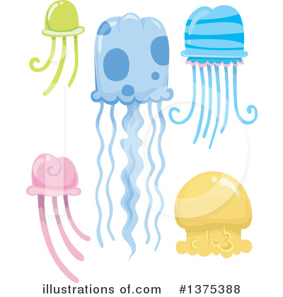 Royalty-Free (RF) Jellyfish Clipart Illustration by BNP Design Studio - Stock Sample #1375388