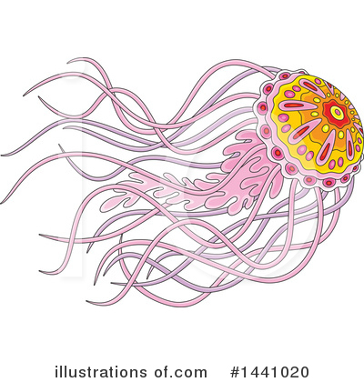 Royalty-Free (RF) Jellyfish Clipart Illustration by Alex Bannykh - Stock Sample #1441020