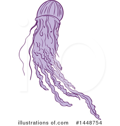 Royalty-Free (RF) Jellyfish Clipart Illustration by patrimonio - Stock Sample #1448754