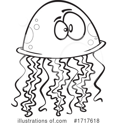 Royalty-Free (RF) Jellyfish Clipart Illustration by toonaday - Stock Sample #1717618