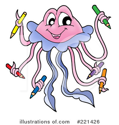Royalty-Free (RF) Jellyfish Clipart Illustration by visekart - Stock Sample #221426