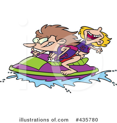 Royalty-Free (RF) Jet Ski Clipart Illustration by toonaday - Stock Sample #435780