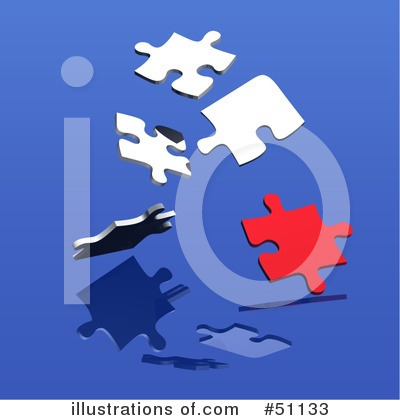 Royalty-Free (RF) Jigsaw Puzzle Clipart Illustration by dero - Stock Sample #51133