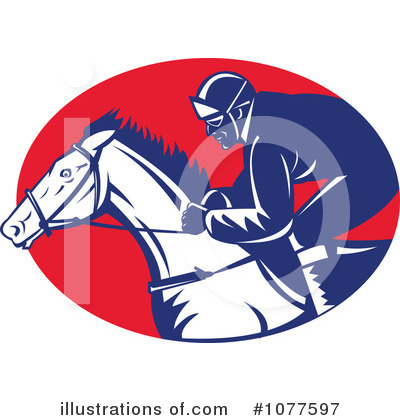 Royalty-Free (RF) Jockey Clipart Illustration by patrimonio - Stock Sample #1077597
