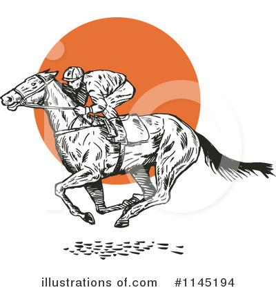 Royalty-Free (RF) Jockey Clipart Illustration by patrimonio - Stock Sample #1145194
