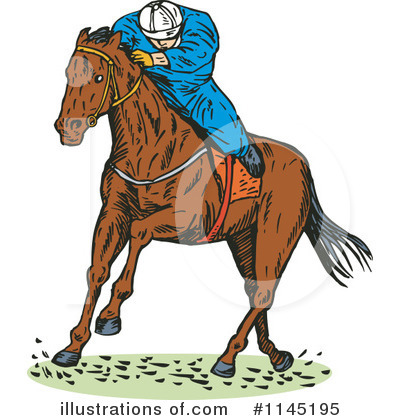Royalty-Free (RF) Jockey Clipart Illustration by patrimonio - Stock Sample #1145195