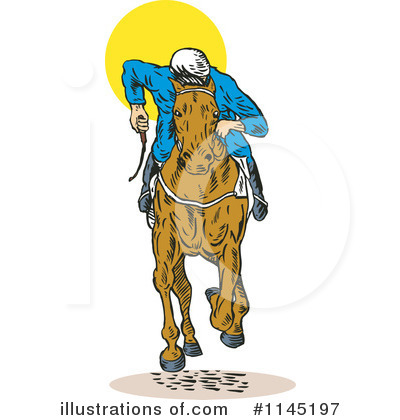 Royalty-Free (RF) Jockey Clipart Illustration by patrimonio - Stock Sample #1145197