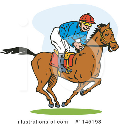 Royalty-Free (RF) Jockey Clipart Illustration by patrimonio - Stock Sample #1145198