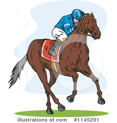 Royalty-Free (RF) Jockey Clipart Illustration by patrimonio - Stock Sample #1145201