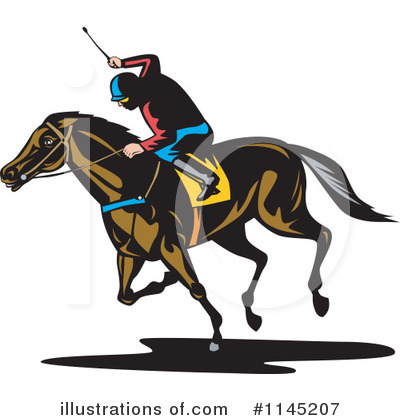 Royalty-Free (RF) Jockey Clipart Illustration by patrimonio - Stock Sample #1145207