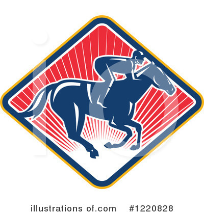 Royalty-Free (RF) Jockey Clipart Illustration by patrimonio - Stock Sample #1220828