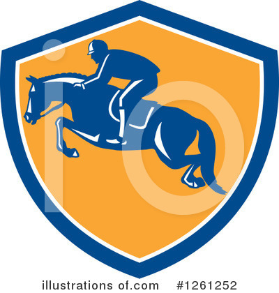 Horse Races Clipart #1261252 by patrimonio