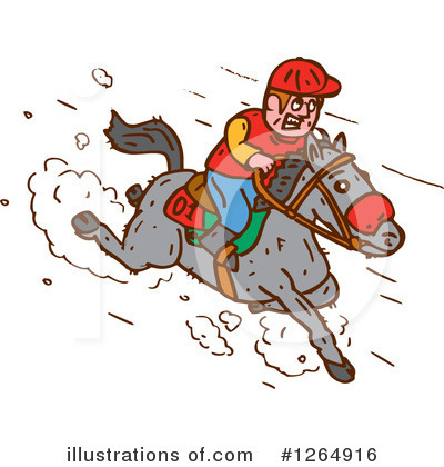 Royalty-Free (RF) Jockey Clipart Illustration by patrimonio - Stock Sample #1264916