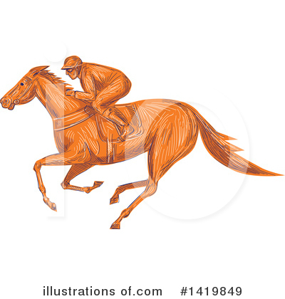 Royalty-Free (RF) Jockey Clipart Illustration by patrimonio - Stock Sample #1419849