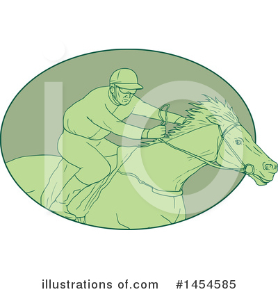 Horse Racing Clipart #1454585 by patrimonio
