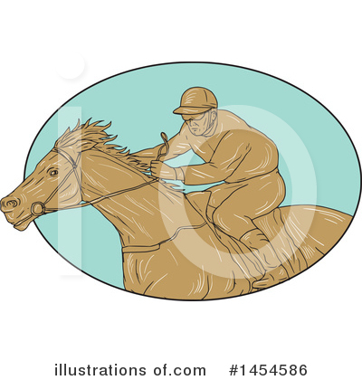 Horse Racing Clipart #1454586 by patrimonio