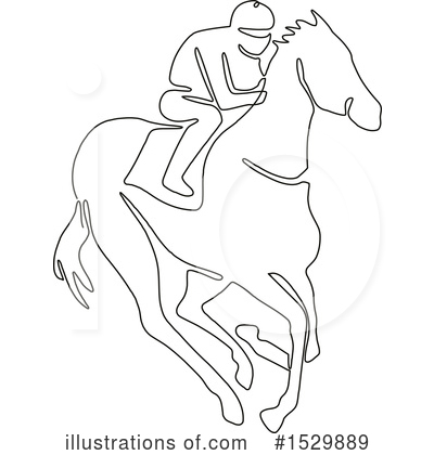 Horse Racing Clipart #1529889 by patrimonio