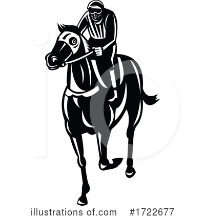 Horse Races Clipart #1722677 by patrimonio