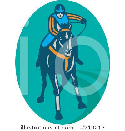 Royalty-Free (RF) Jockey Clipart Illustration by patrimonio - Stock Sample #219213
