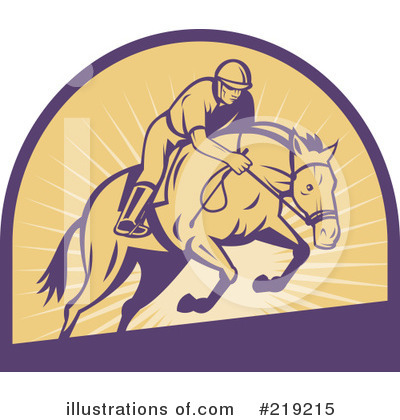 Royalty-Free (RF) Jockey Clipart Illustration by patrimonio - Stock Sample #219215