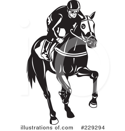 Royalty-Free (RF) Jockey Clipart Illustration by patrimonio - Stock Sample #229294