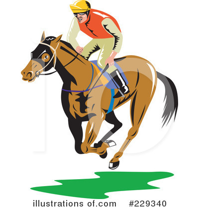 Royalty-Free (RF) Jockey Clipart Illustration by patrimonio - Stock Sample #229340
