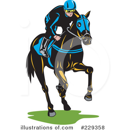 Royalty-Free (RF) Jockey Clipart Illustration by patrimonio - Stock Sample #229358