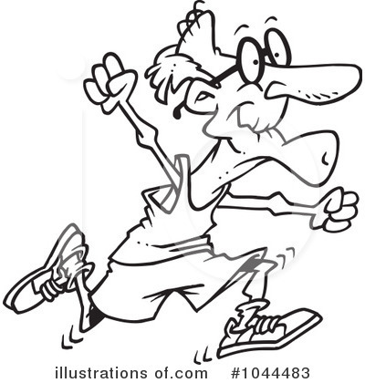 Royalty-Free (RF) Jogging Clipart Illustration by toonaday - Stock Sample #1044483
