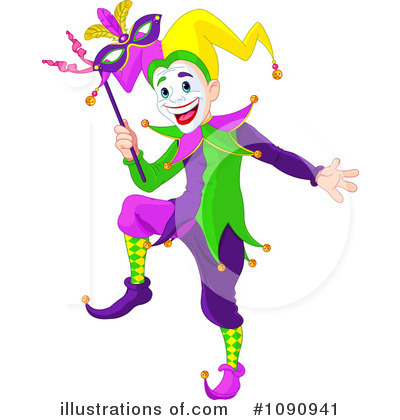 Royalty-Free (RF) Joker Clipart Illustration by Pushkin - Stock Sample #1090941