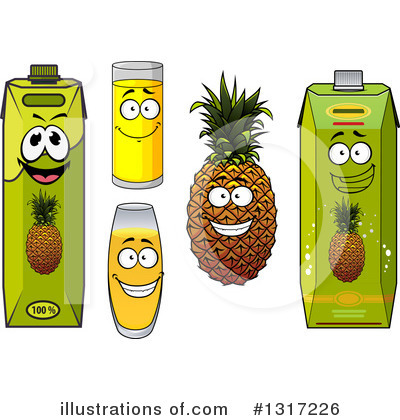 Pineapple Juice Clipart #1317226 by Vector Tradition SM